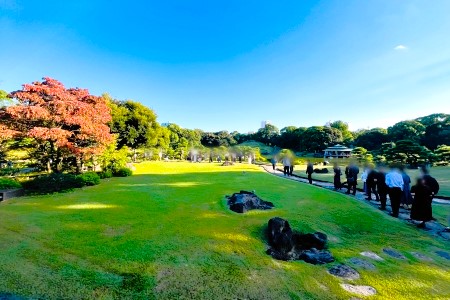 写真：庭園散策の様子