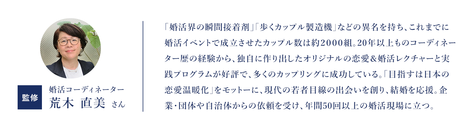 監修 婚活コーディネーター 荒木 直美さん